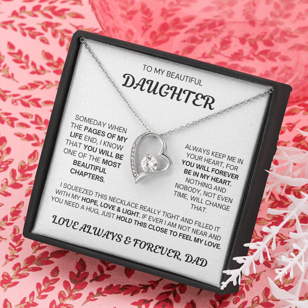 Dad to Daughter - Always & Forever Love - Forever Love Necklace