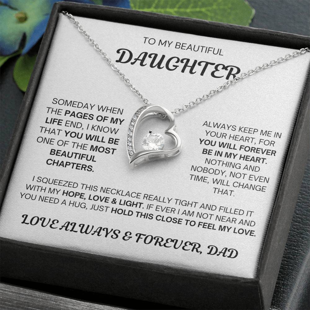 Dad to Daughter - Always & Forever Love - Forever Love Necklace