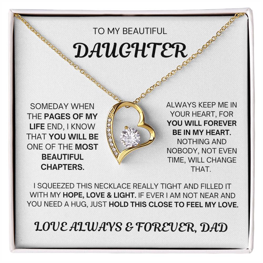 Dad to Daughter - Always & Forever Love - Forever Love Necklace