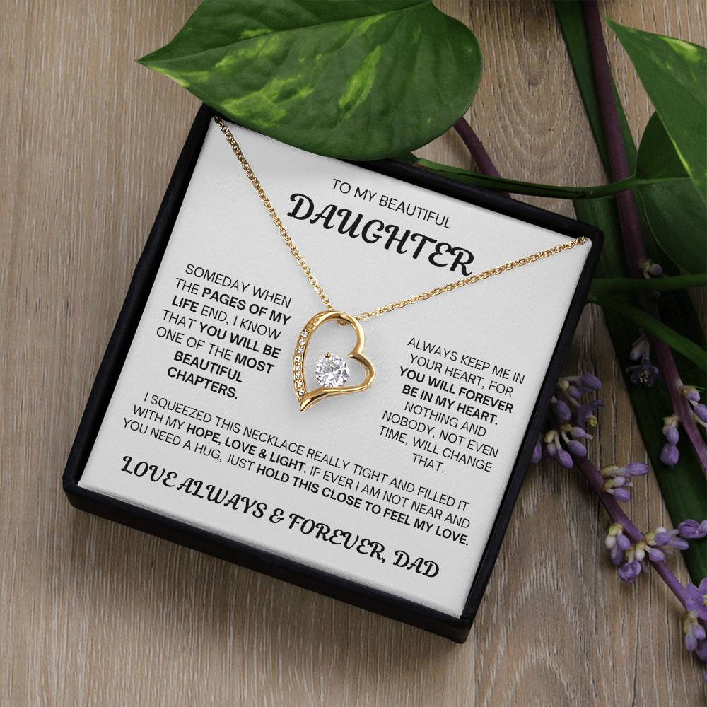 Dad to Daughter - Always & Forever Love - Forever Love Necklace