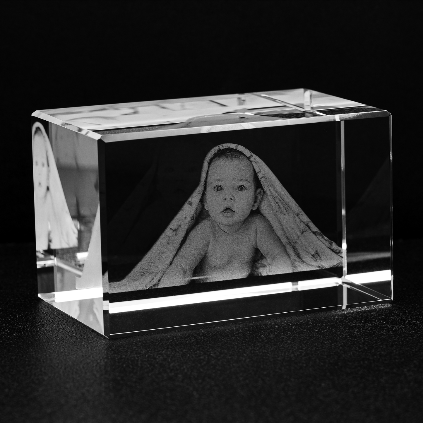 Your Photo Custom Laser Etched Into A High Quality Crystal Block