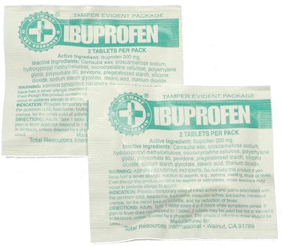 100 Ibuprofen Packs With 2 Tablets