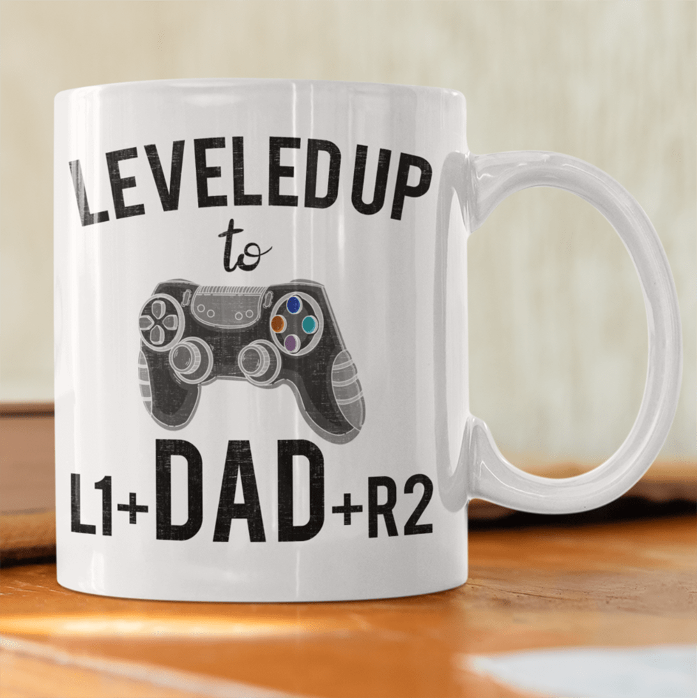 "Leveled Up To Dad" Mug