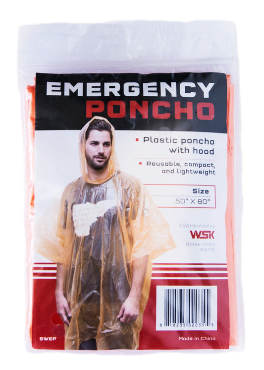 Emergency Poncho With Hood