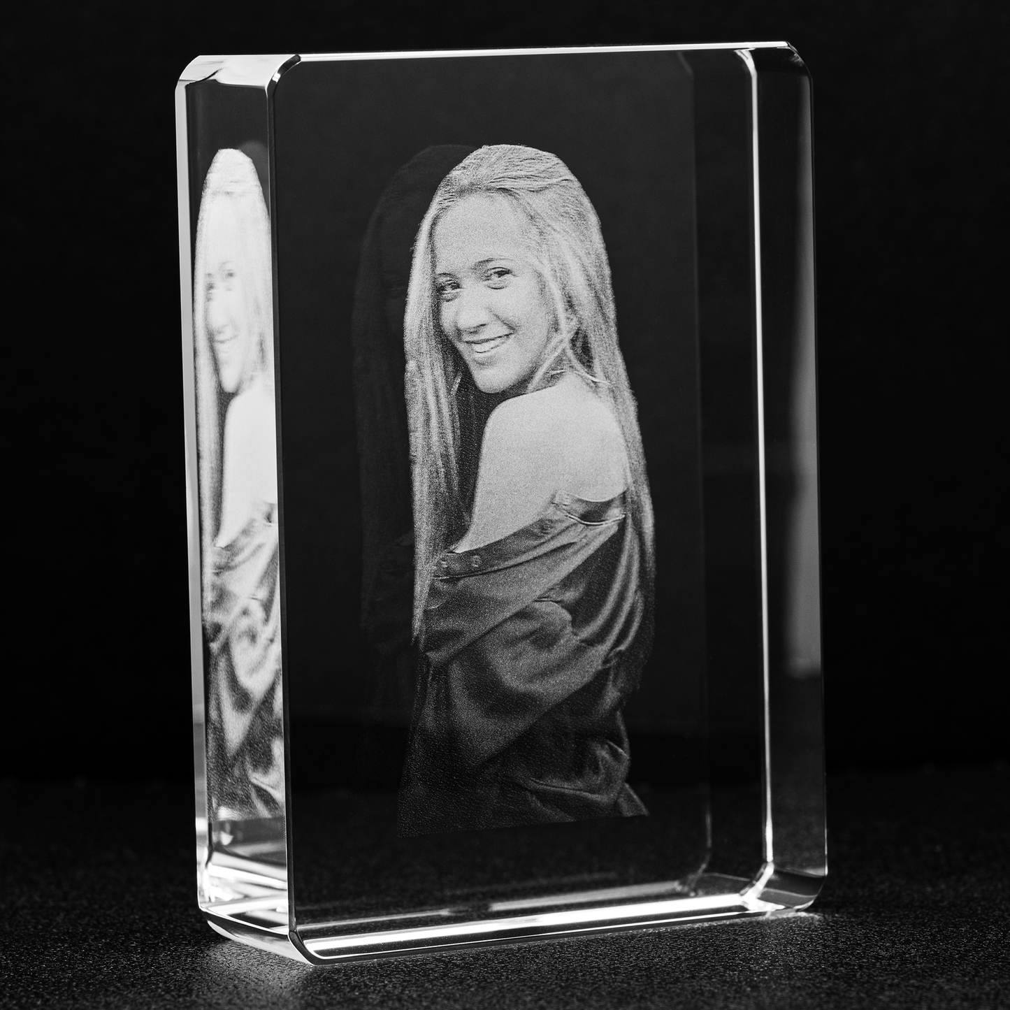 Your Photo Custom Laser Etched Into A High Quality Crystal - Stadium Style