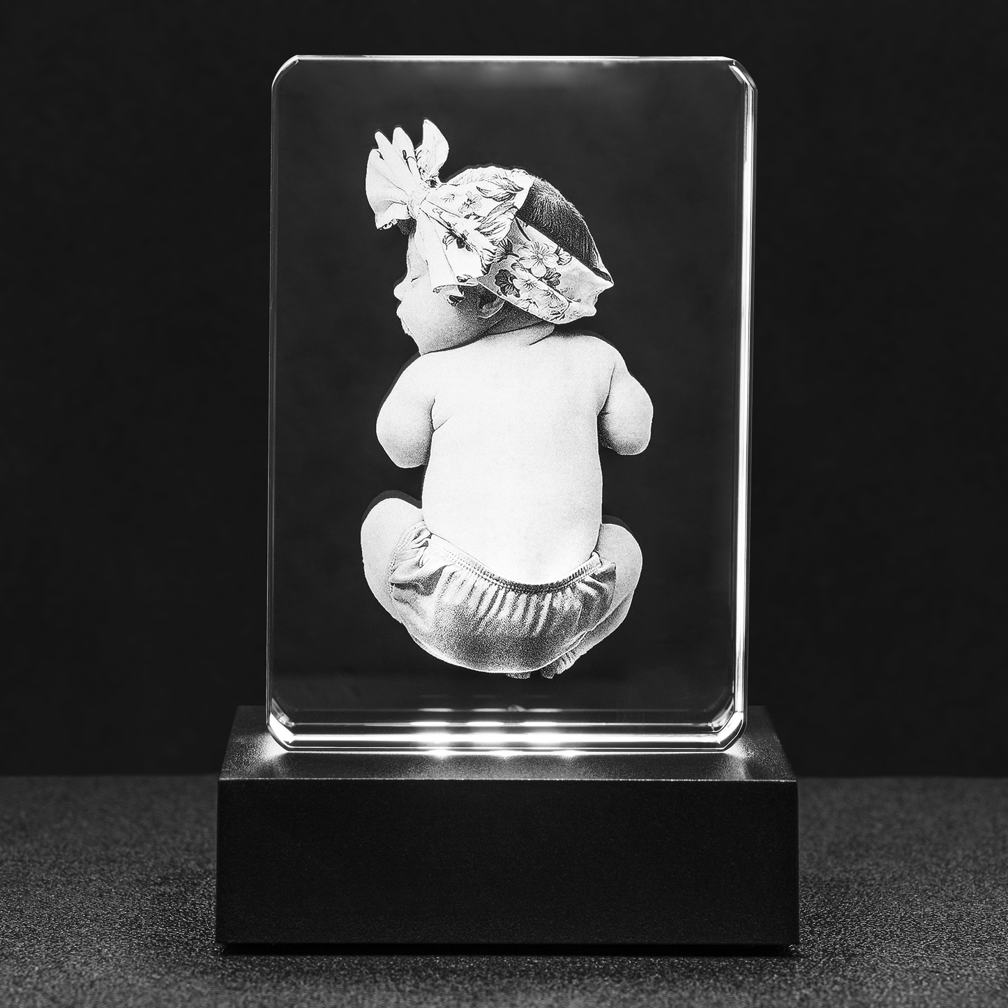 Your Photo Custom Laser Etched Into A High Quality Crystal - Stadium Style