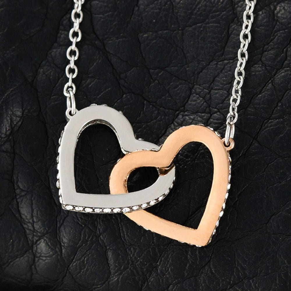 From Mom To Daughter - Interlocking Hearts Pendant Necklace