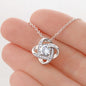 One And Only - Love Knot Necklace - Lighted Mahogany Style Box Option