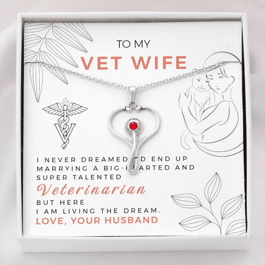 Veterinarian Wife Stethoscope Necklace -
