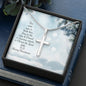 Luke 2:11 - Artisan Crafted Cross - Lighted Mahogany Style Box Option