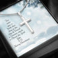 Luke 2:11 - Artisan Crafted Cross - Lighted Mahogany Style Box Option