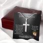 Daughter - Artisan Crafted Cross - Lighted Mahogany Style Box Option
