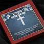 A Blessing - Artisan Crafted Cross - Lighted Mahogany Style Box Option