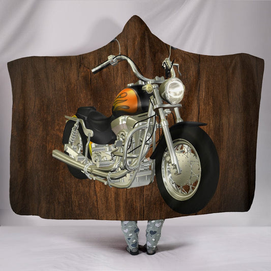 Cruiser Motorbike Plush Hooded Blanket