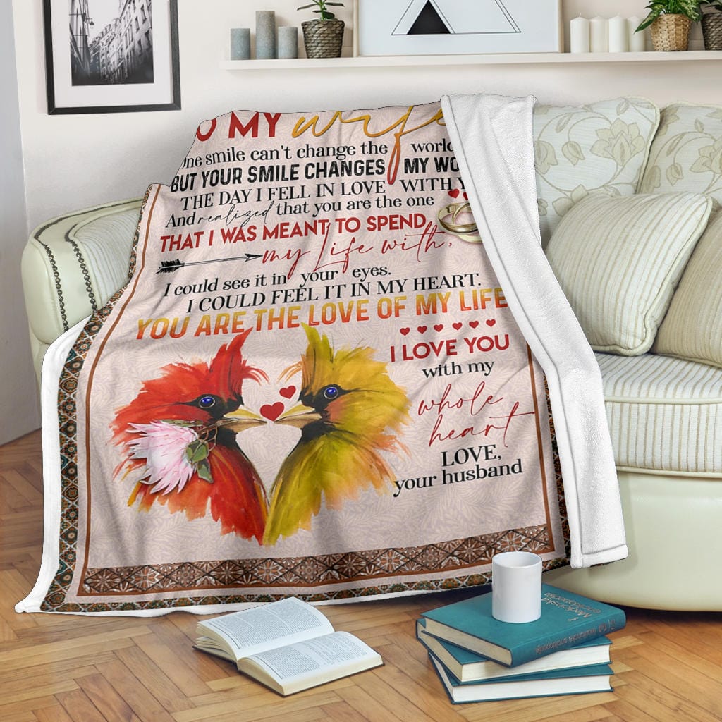 To My Wife Premium Fleece Blanket