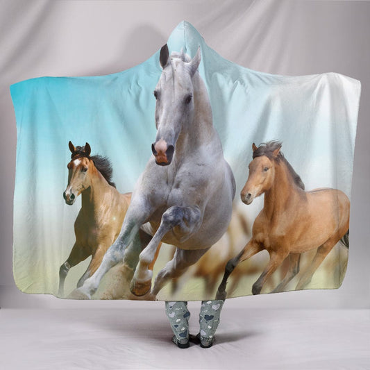 Desert Horse Hooded Blanket