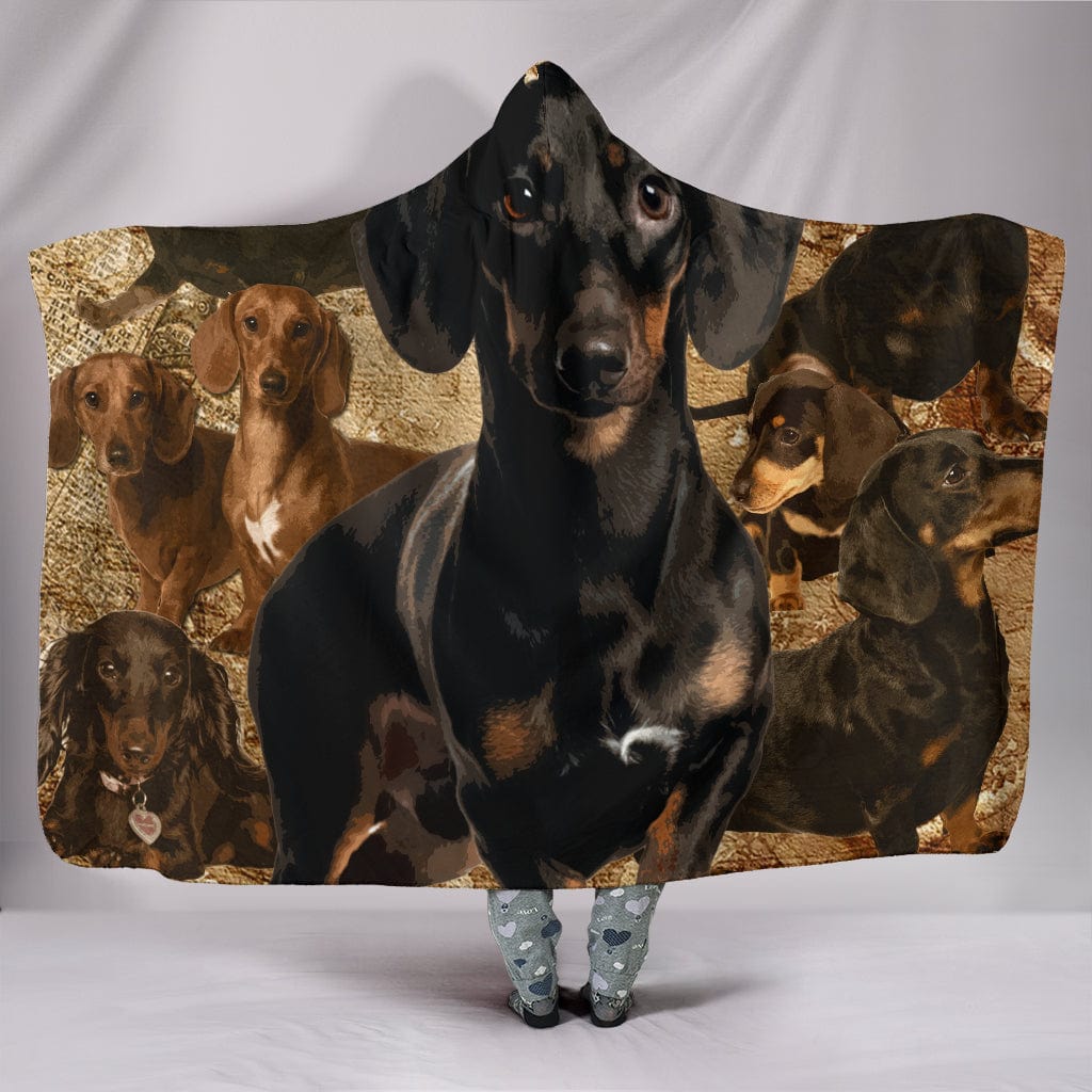 Dachshund Hooded Blanket