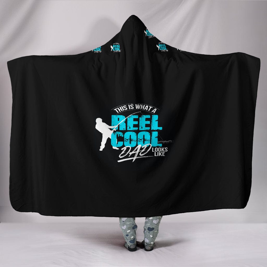 Reel Dad Loves Fishing Custom Hoodie Blanket