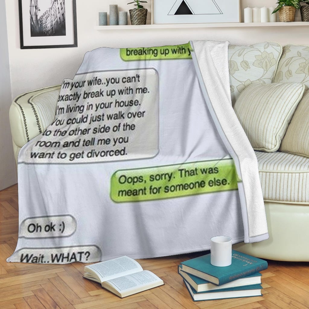 I Don't Think Text Premium Fleece Blanket