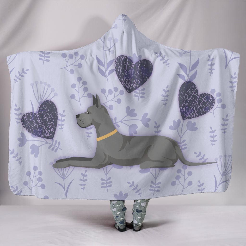 Great Danes Hooded Blanket