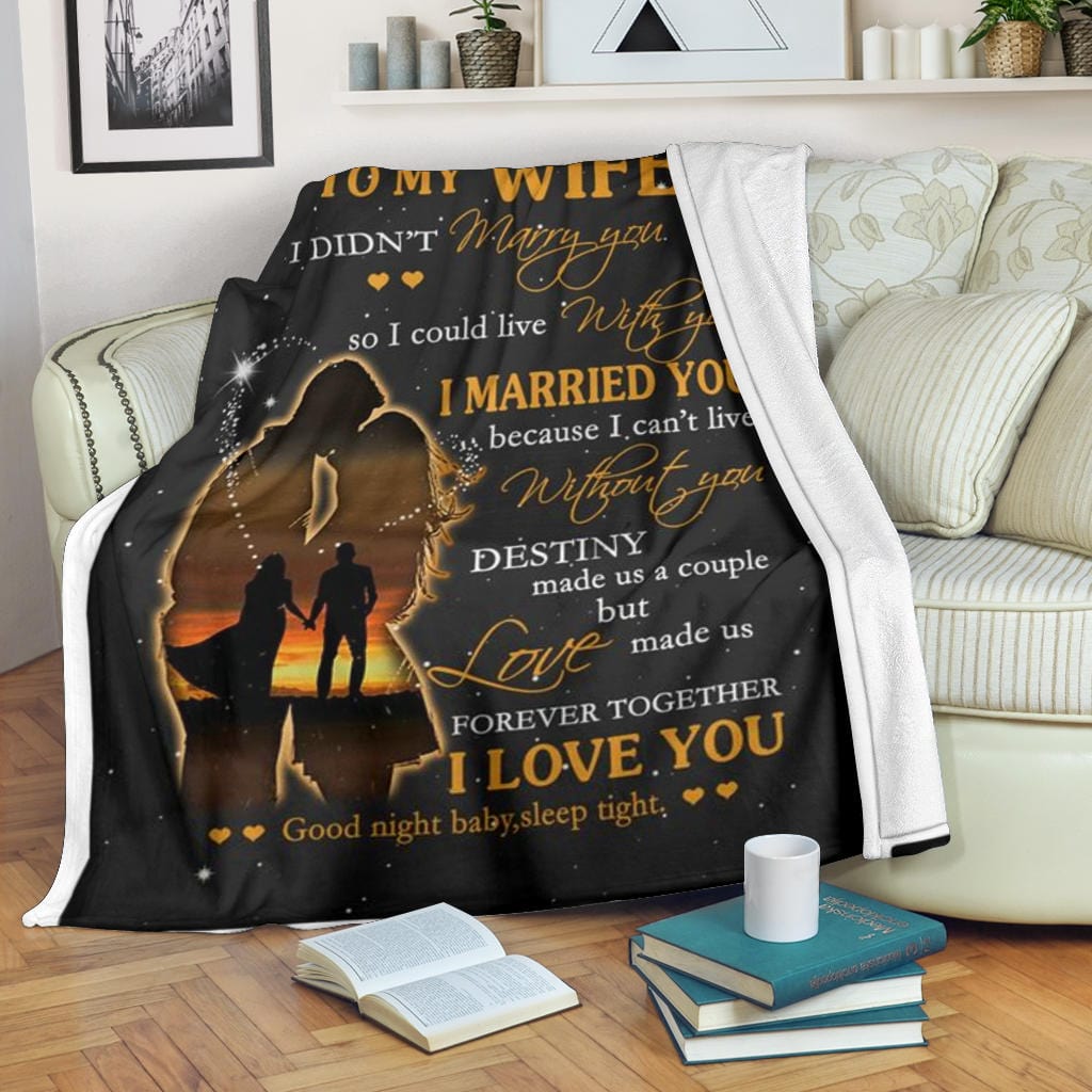 To My Wife Premium Fleece Blanket