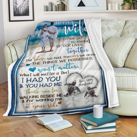 To My Wife Premium Fleece Blanket