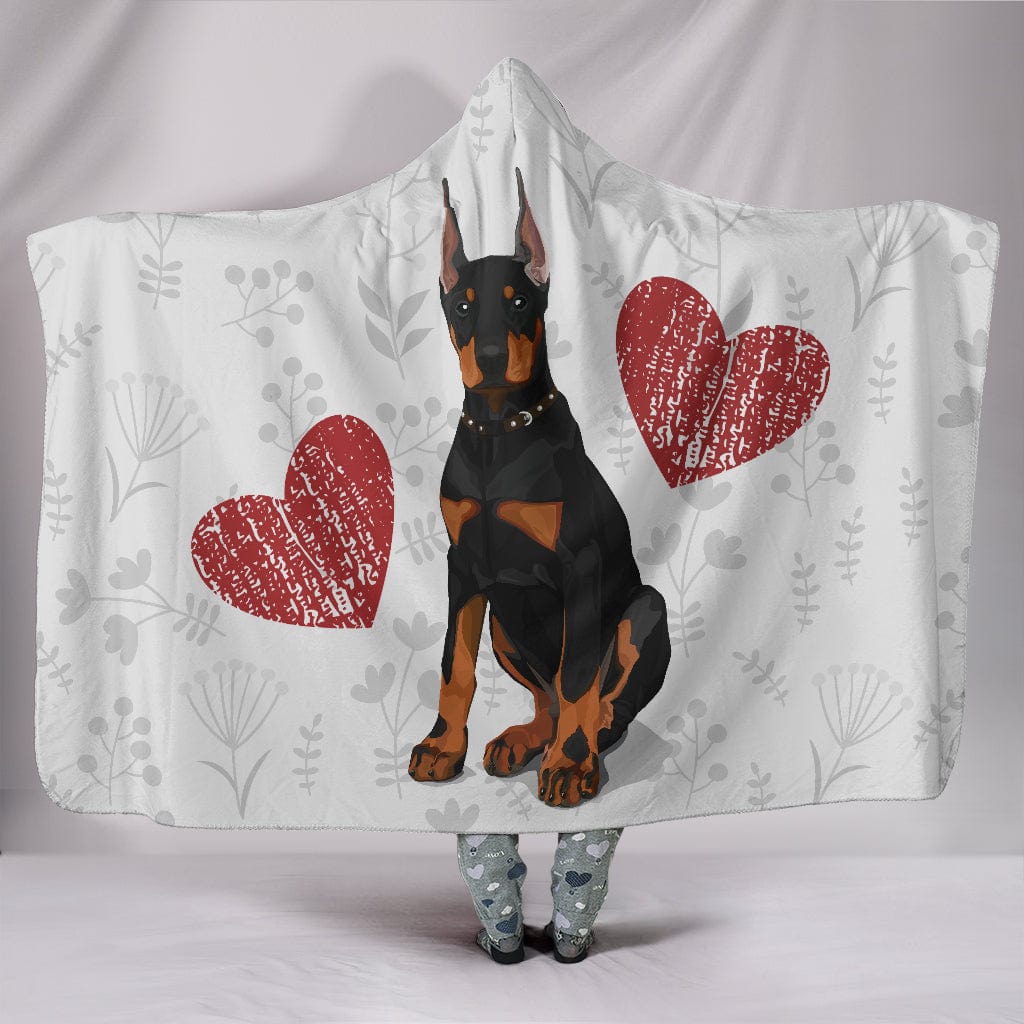 Dobermans Hooded Blanket