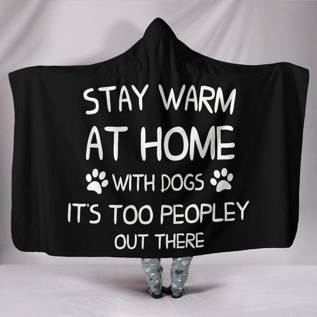 Stay warm at home with dogs Hooded Blanket