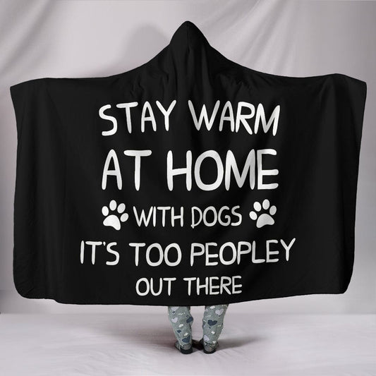 Stay warm at home with dogs Hooded Blanket