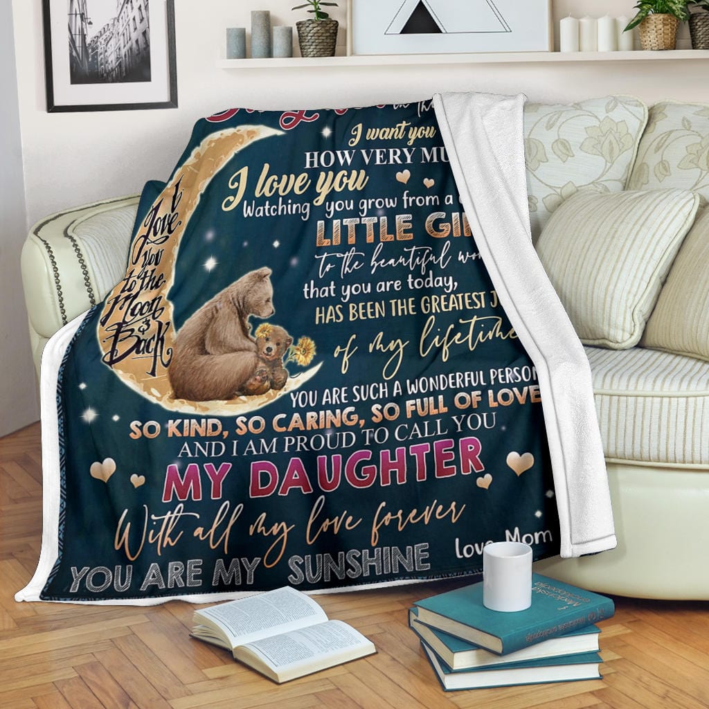 To My Daughter Premium Fleece Blanket