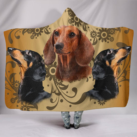 Dachshund Love Hooded Blanket