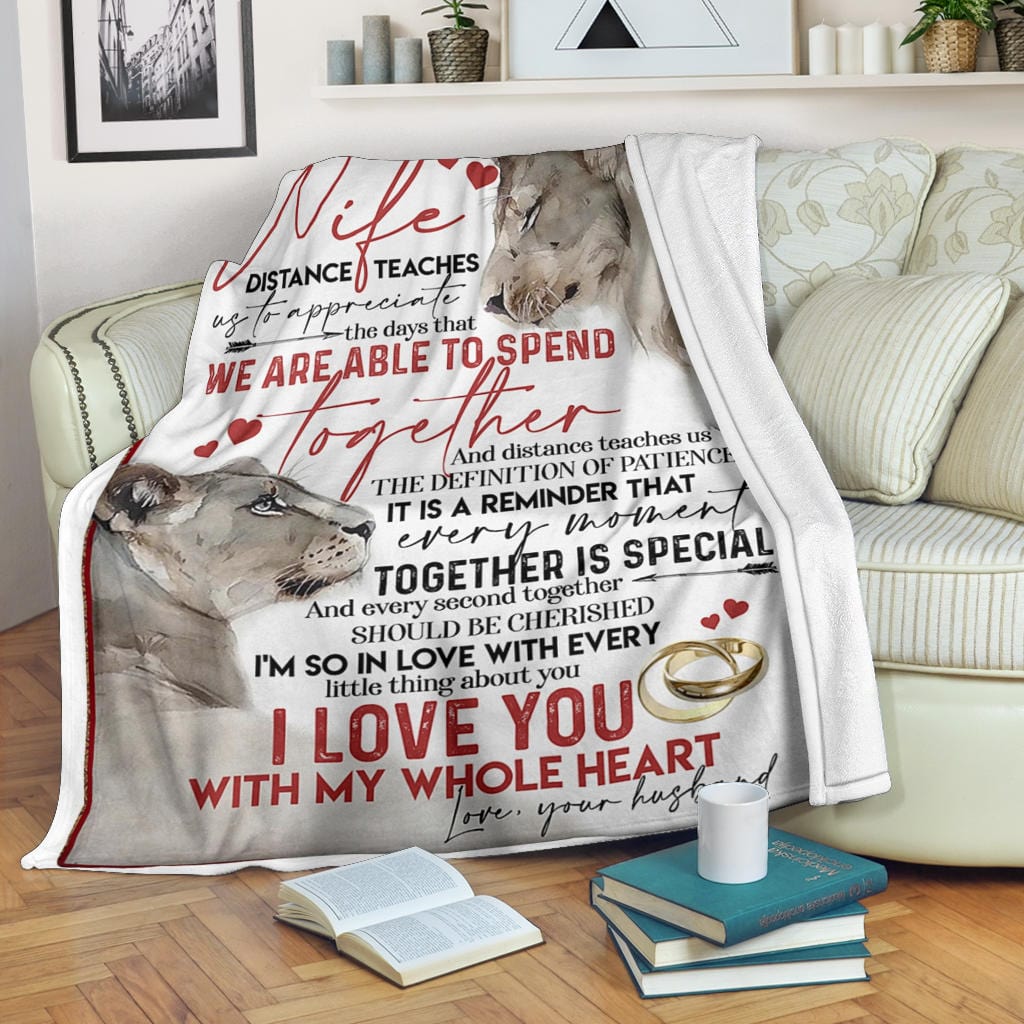 To My Wife Premium Fleece Blanket