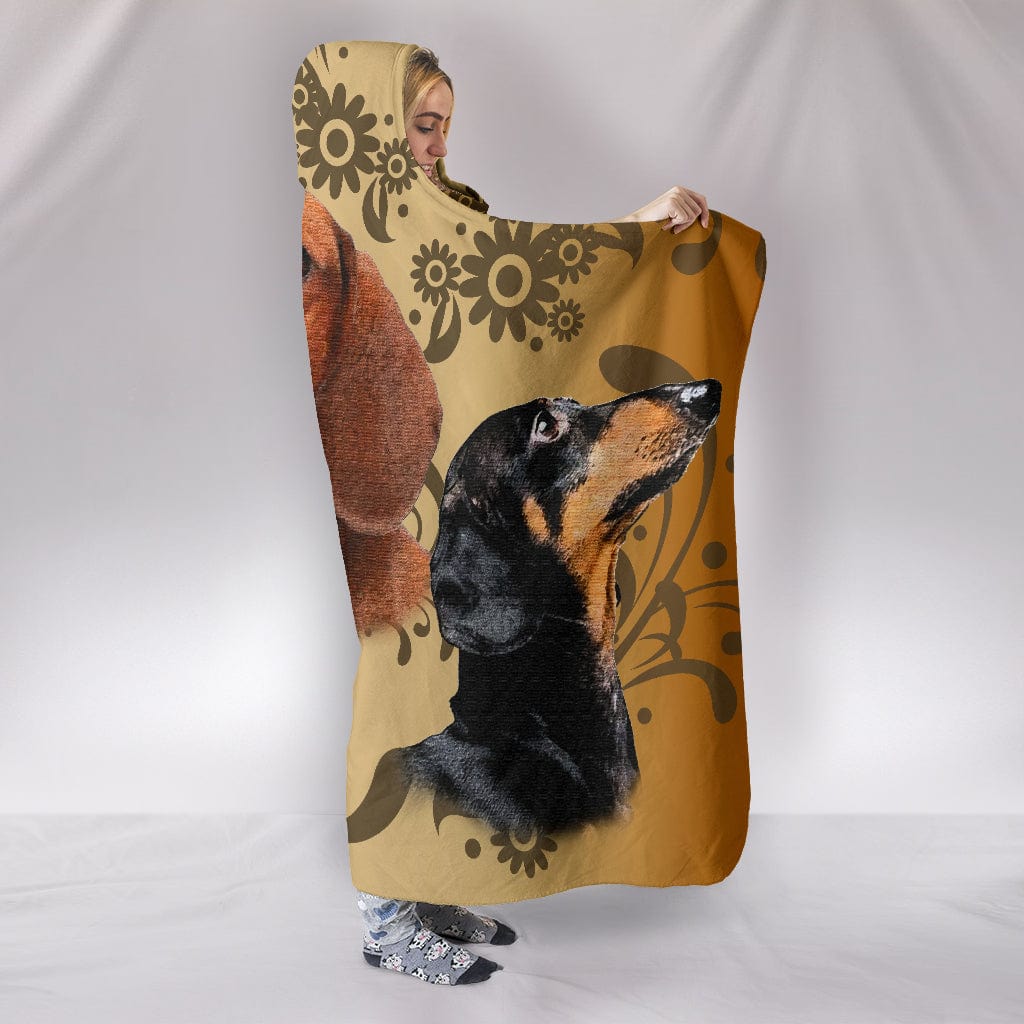 Dachshund Love Hooded Blanket