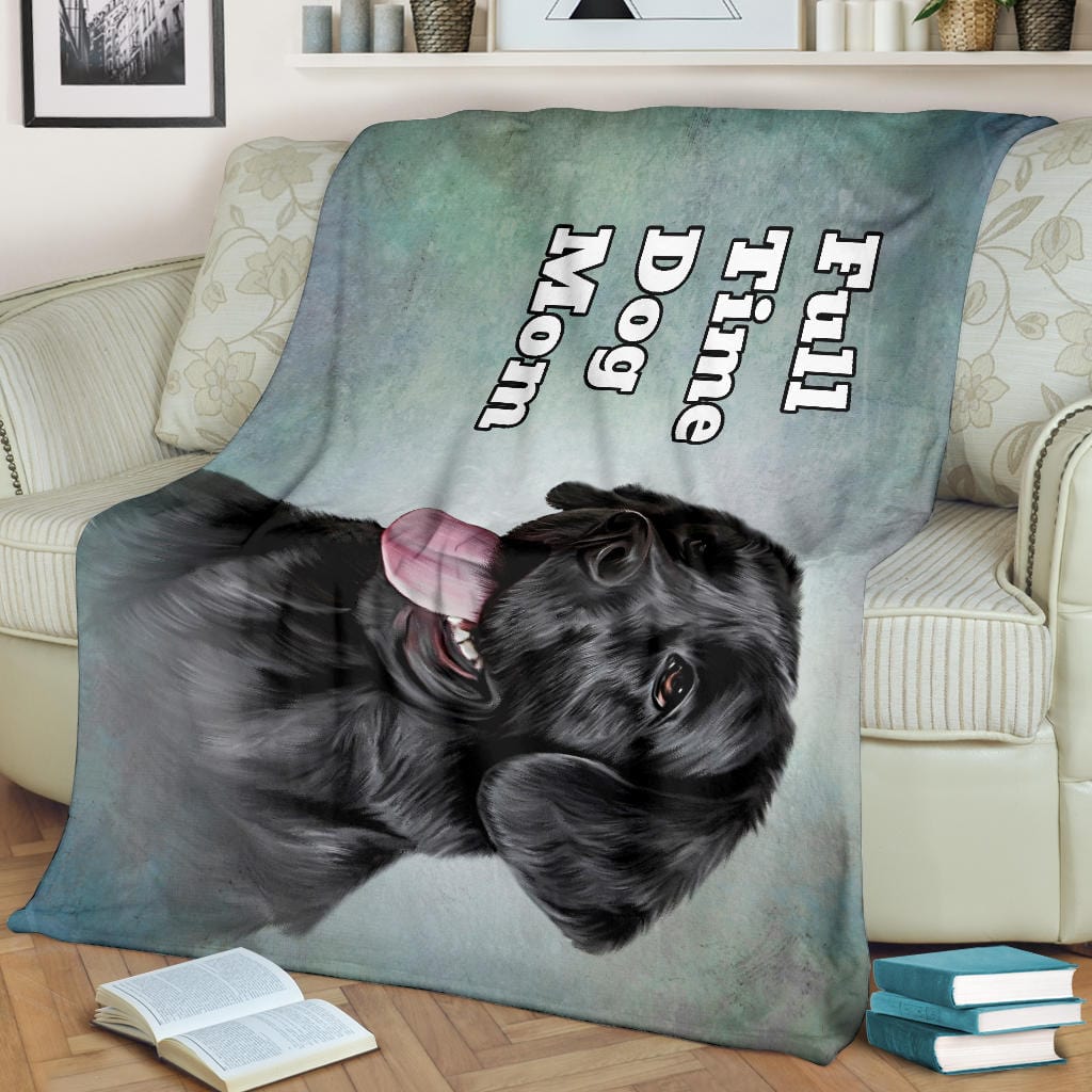 Full Time Dog Mom Premium Fleece Blanket