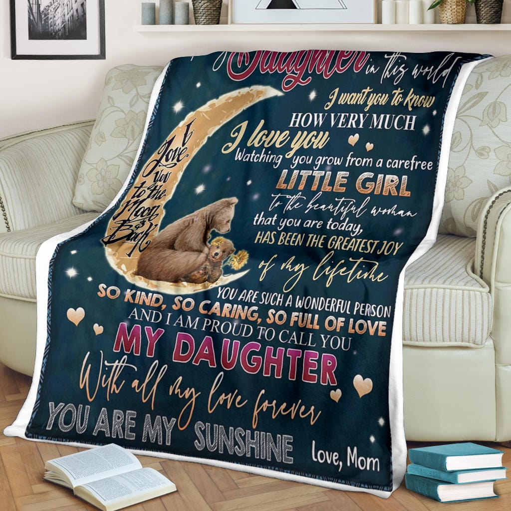 To My Daughter Premium Fleece Blanket