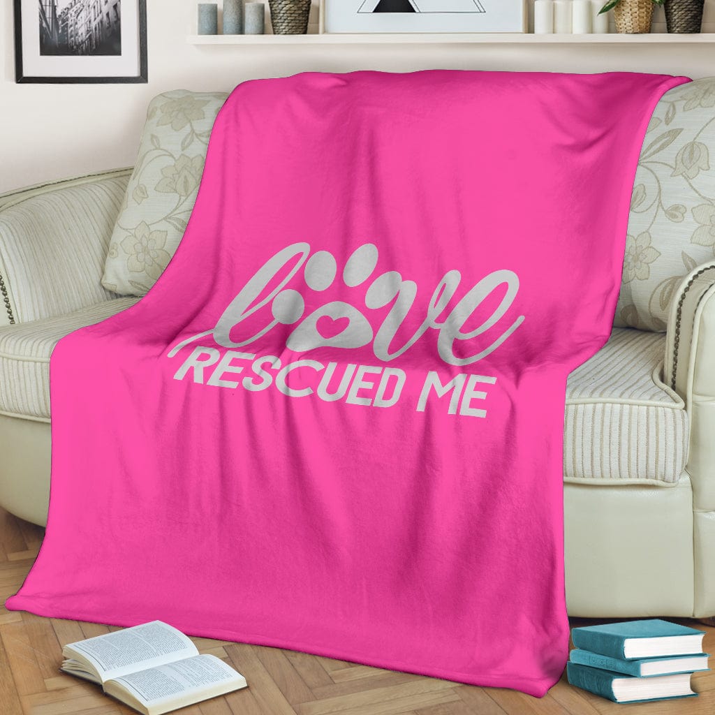 Love Rescued Me Premium Fleece Blanket