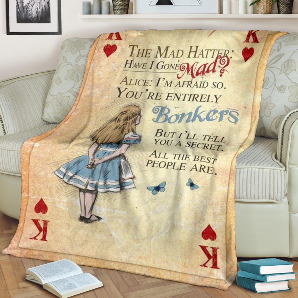 The Mad Hatter Premium Fleece Blanket