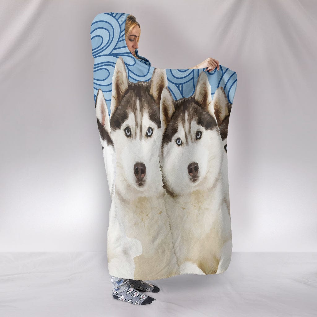 Huskies Hooded Blanket