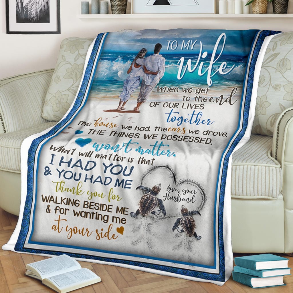 To My Wife Premium Fleece Blanket