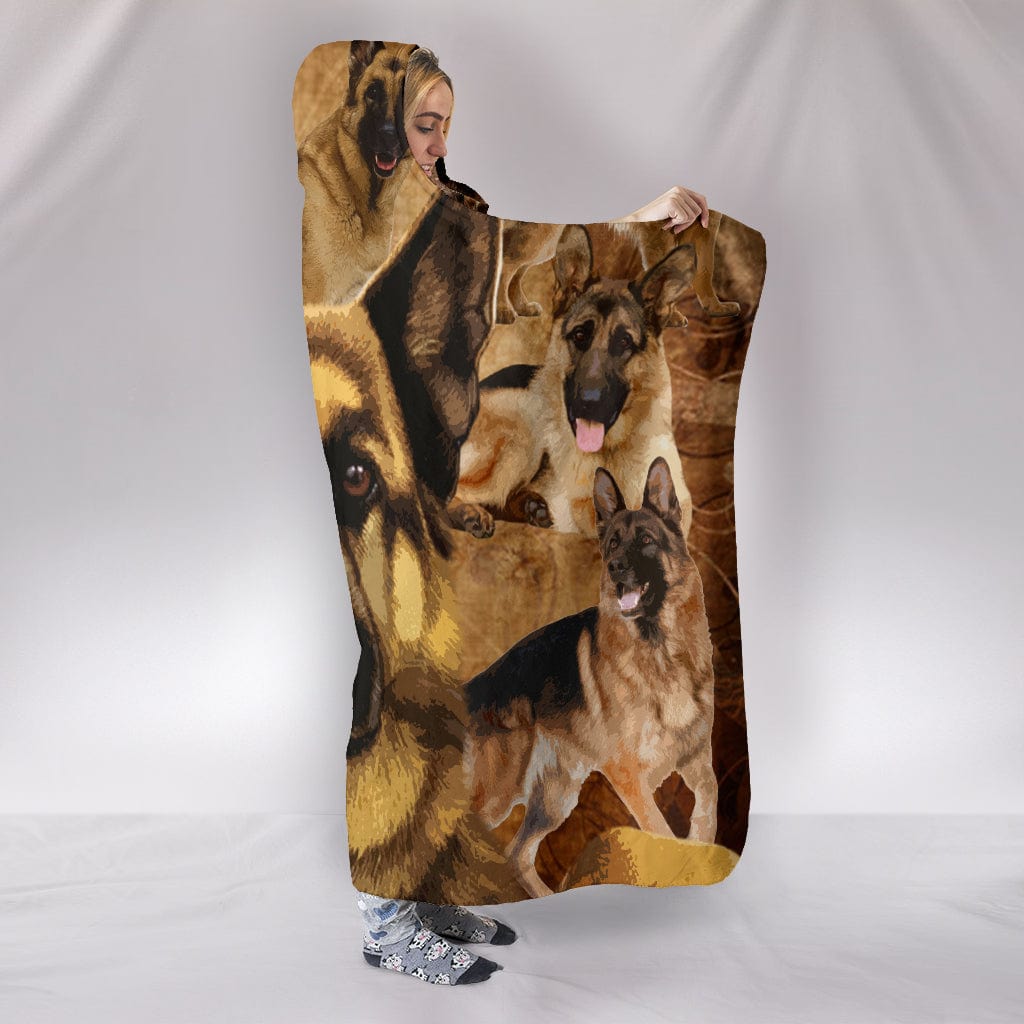 German Shepherd Hooded Blanket