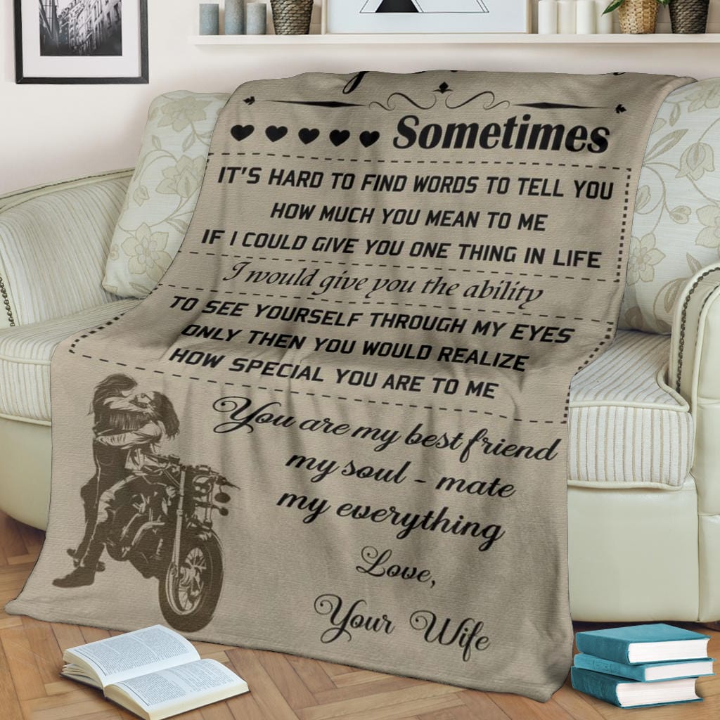 To My Husband Premium Fleece Blanket