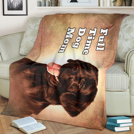 Full Time Dog Mom Premium Fleece Blanket