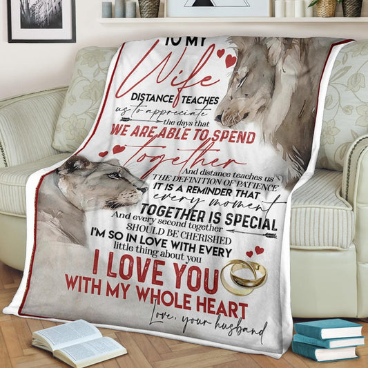 To My Wife Premium Fleece Blanket