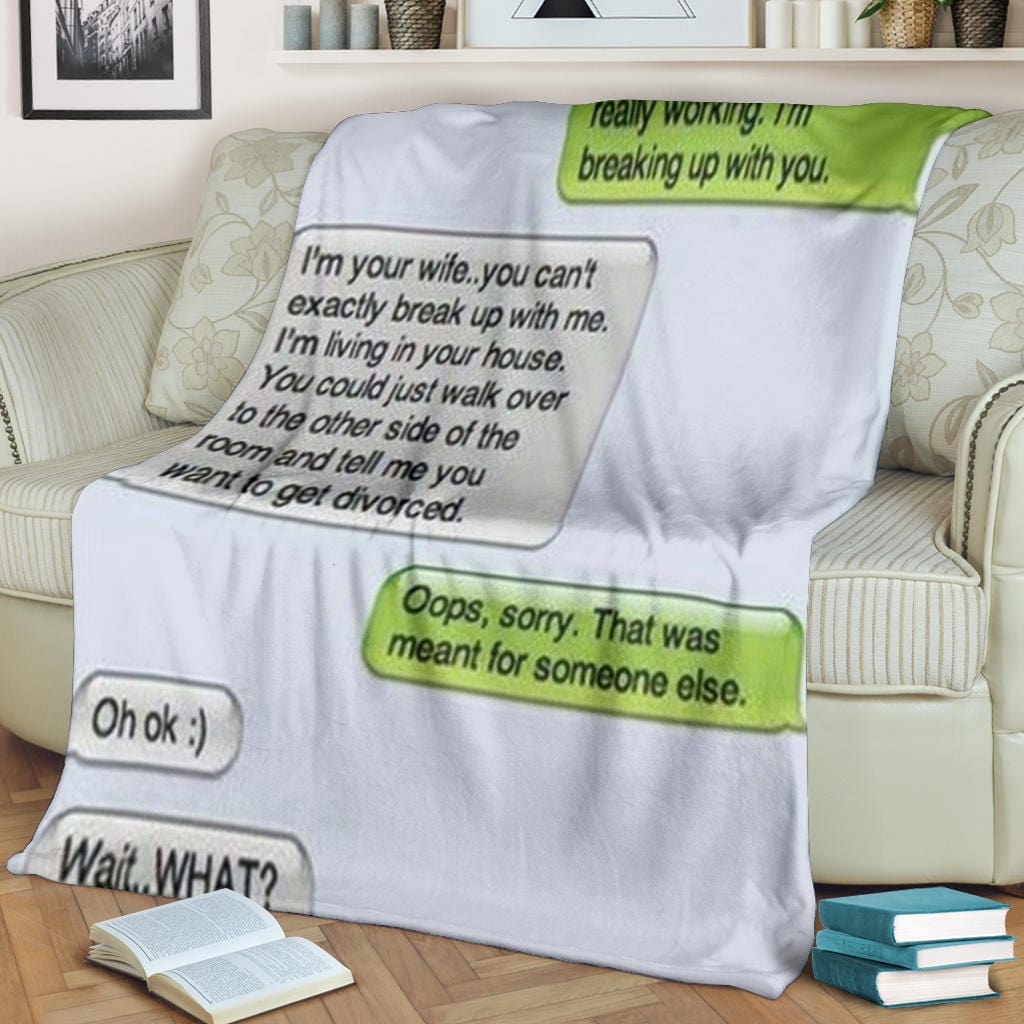 I Don't Think Text Premium Fleece Blanket