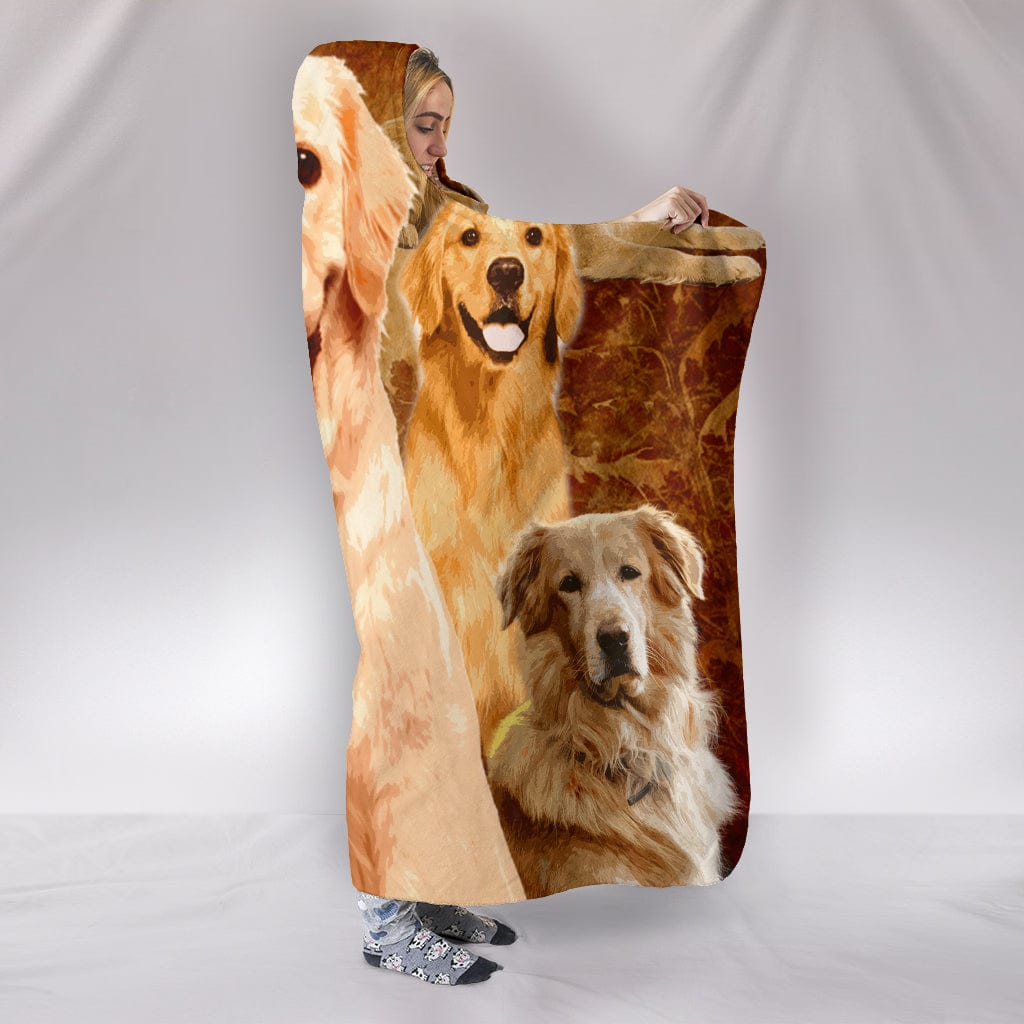 Golden Retriever Hooded Blanket