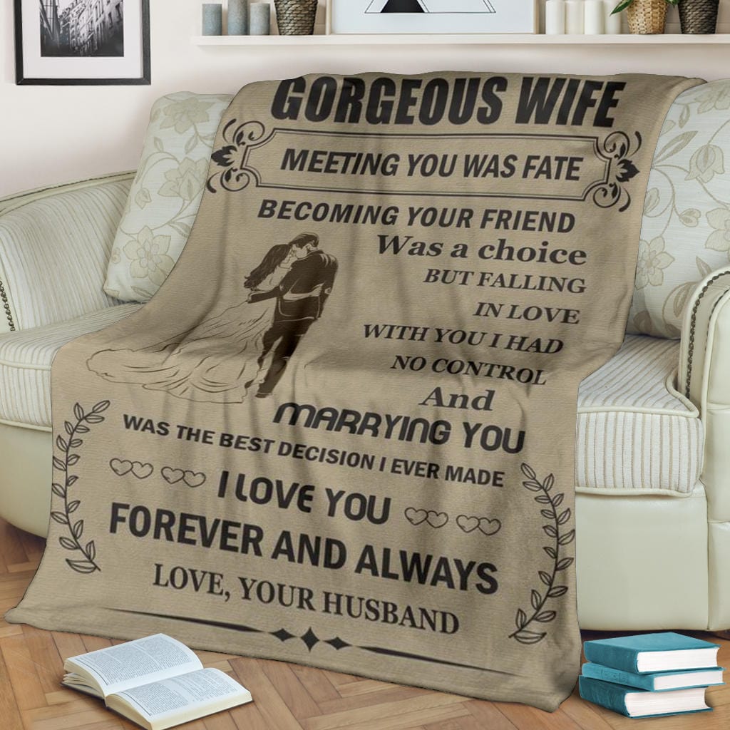 My Gorgeous Wife Premium Fleece Blanket