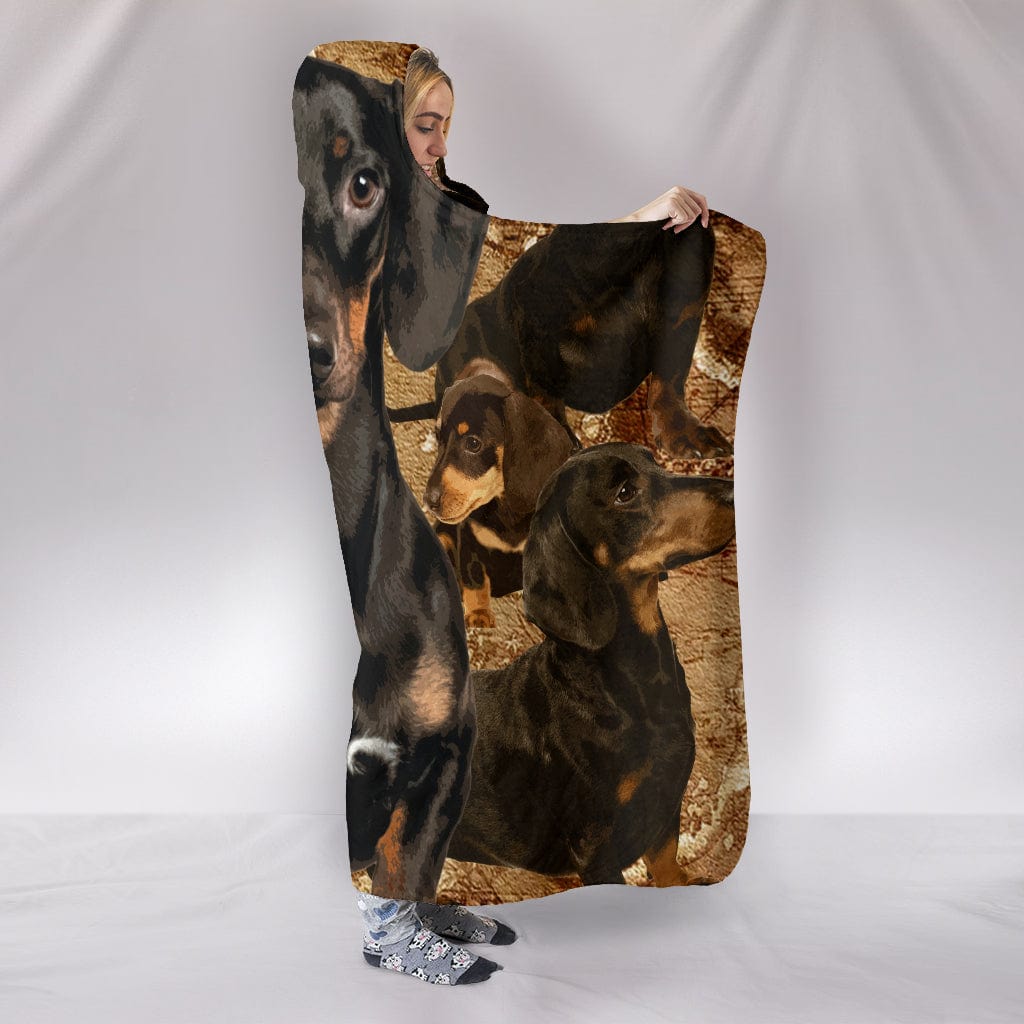 Dachshund Hooded Blanket