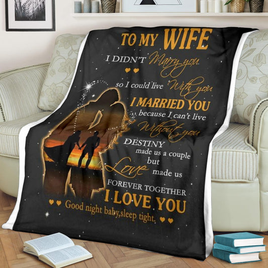 To My Wife Premium Fleece Blanket