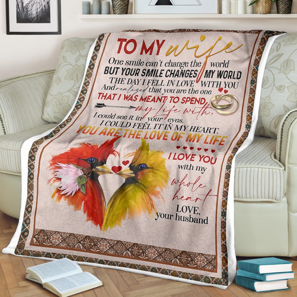 To My Wife Premium Fleece Blanket