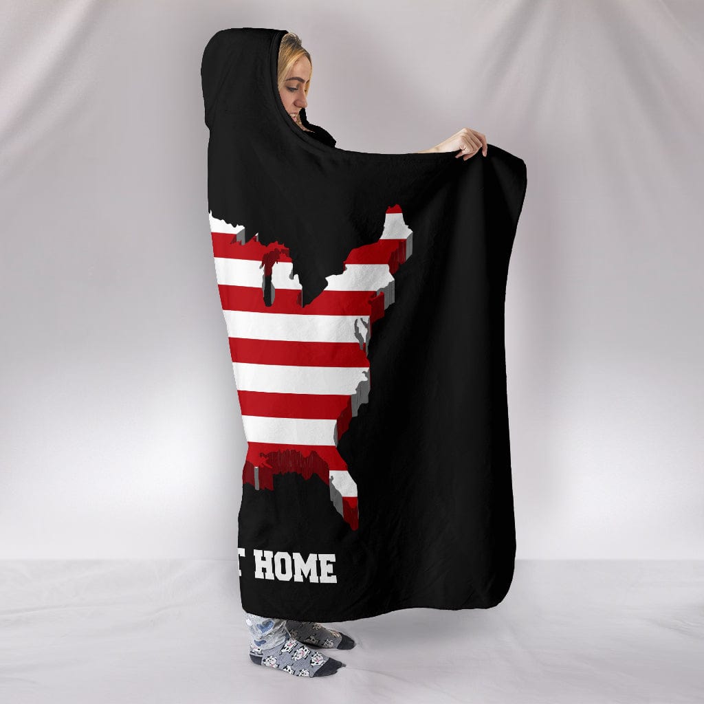 USA Home Sweet Home Hooded Blanket